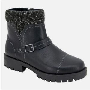 JSport Women's Boots Size:‎ 6.5. Black Winter Boots with Knit Cuff. NWT and box.